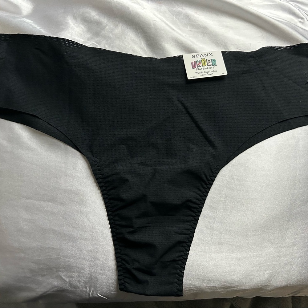 SPANX UNDER Statements Very Black Thong 3XL /3TG NWT - Picture 5 of 6